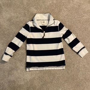 Crew Cuts Striped Quarter Zip Pullover